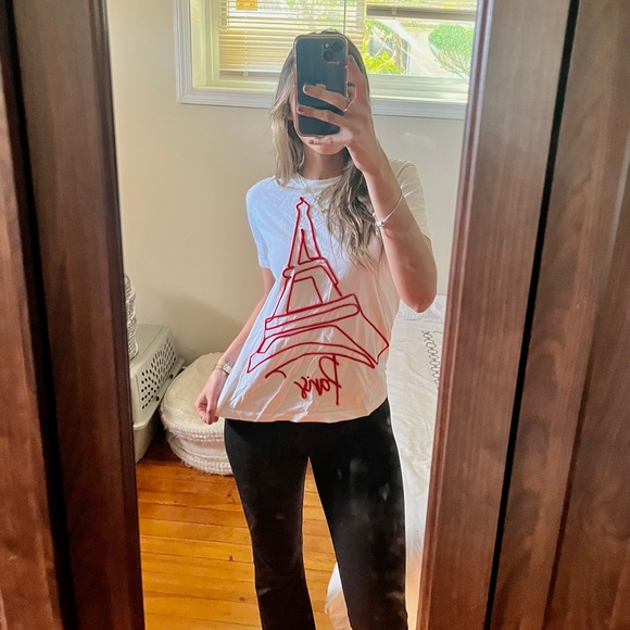 Zara Graphic Paris Eiffel Tower cotton Shirt - Picture 2 of 3